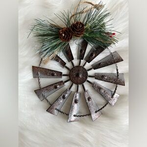 Farmhouse wheel ornament